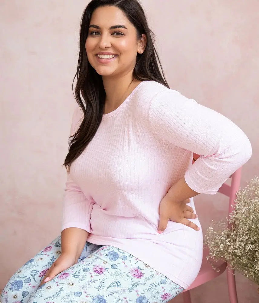 Pigiama donna in puro cotone - amora - plus sizes