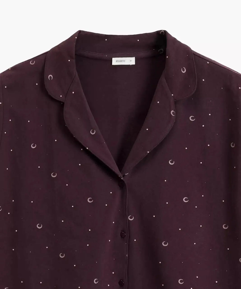 Pigiama da donna in puro cotone aperto con bottoni - nlp-503