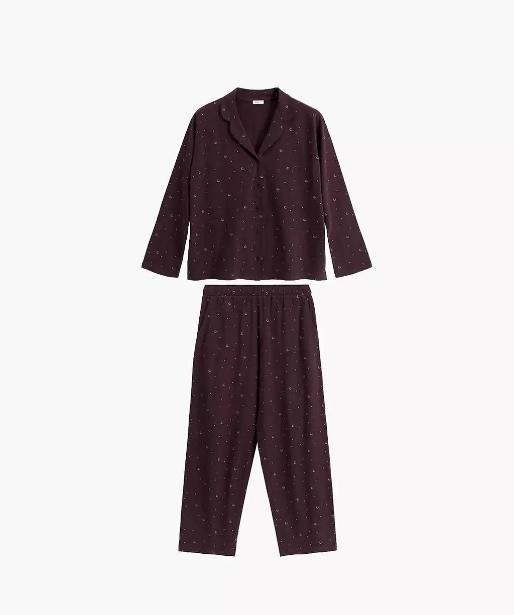 Pigiama da donna in puro cotone aperto con bottoni - nlp-503