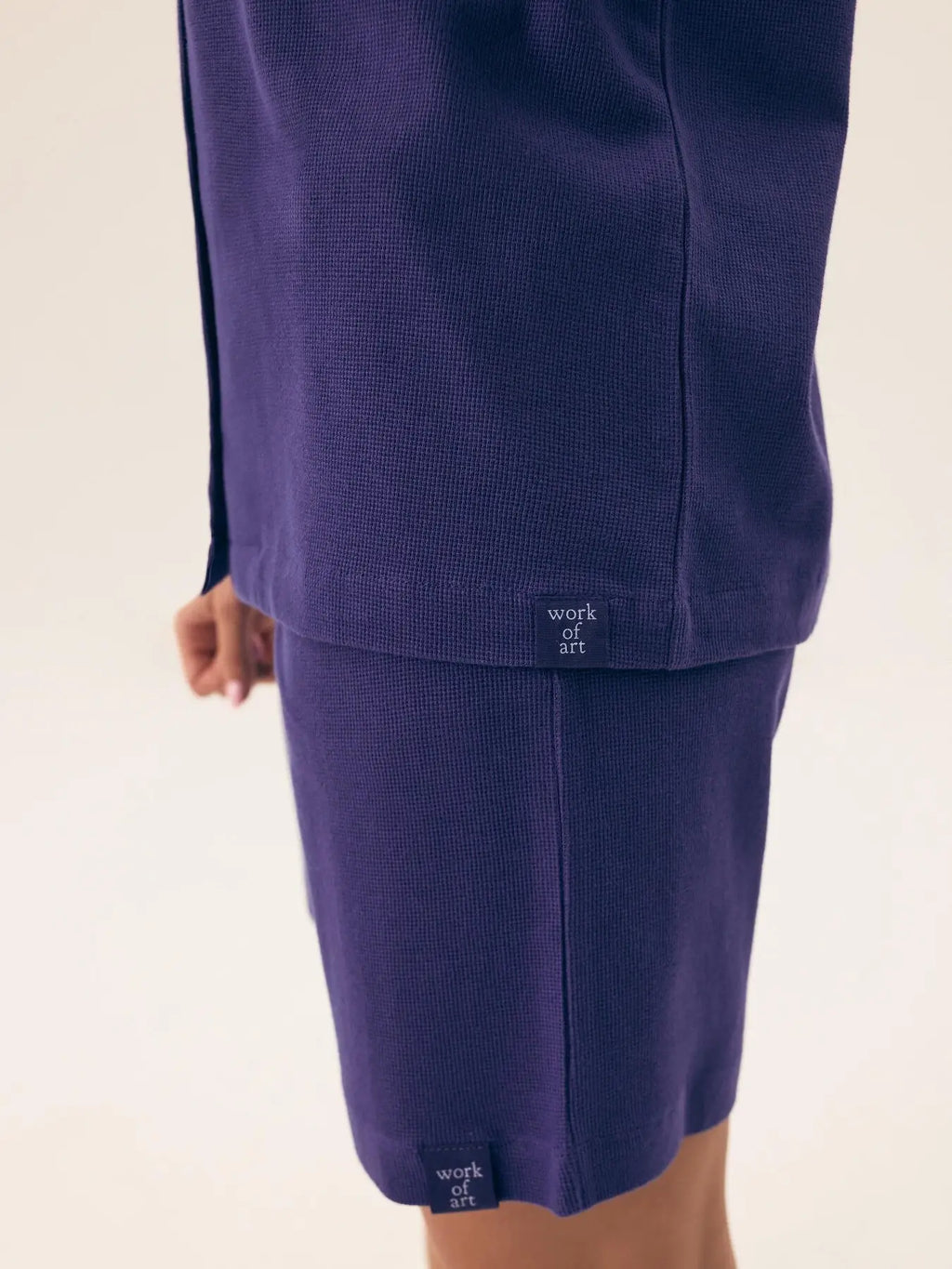 Pigiama da donna in puro cotone dalla texture a nido d’ape