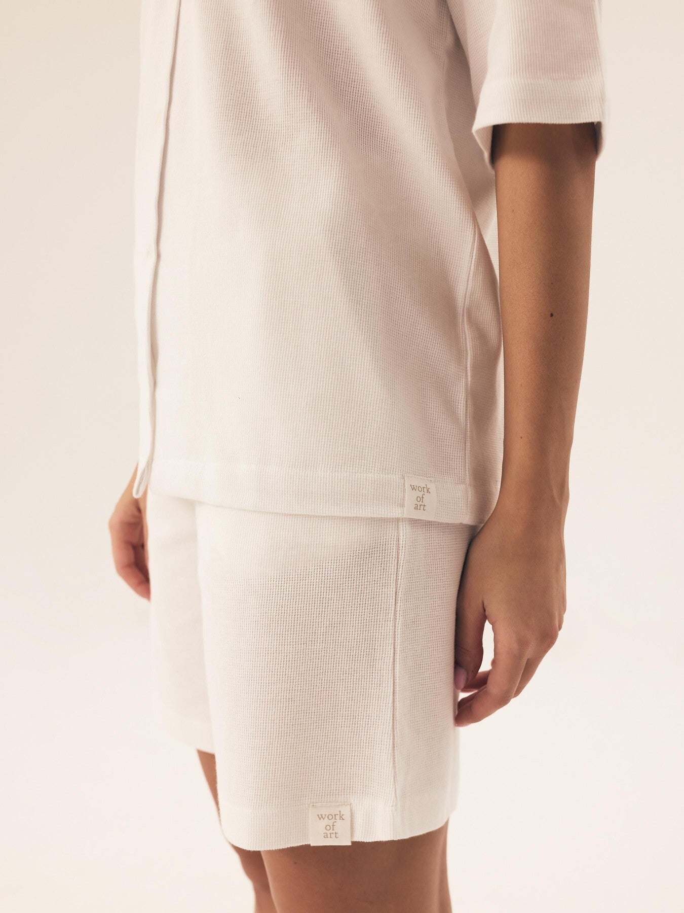 Pigiama da donna in puro cotone dalla texture a nido d’ape