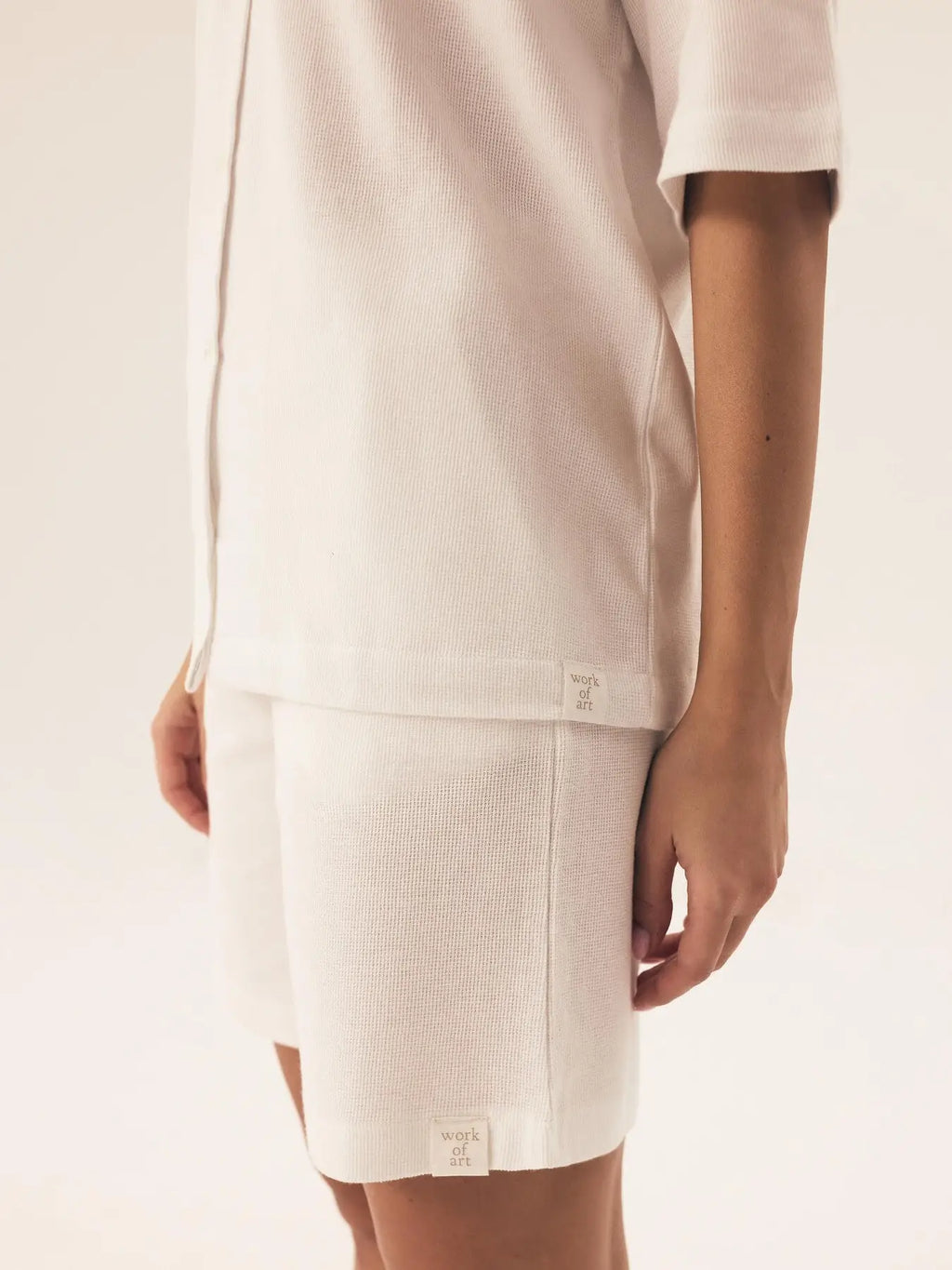 Pigiama da donna in puro cotone dalla texture a nido d’ape