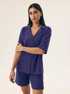 Pigiama da donna in puro cotone dalla texture a nido d’ape