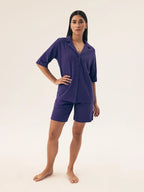 Pigiama da donna in puro cotone dalla texture a nido d’ape