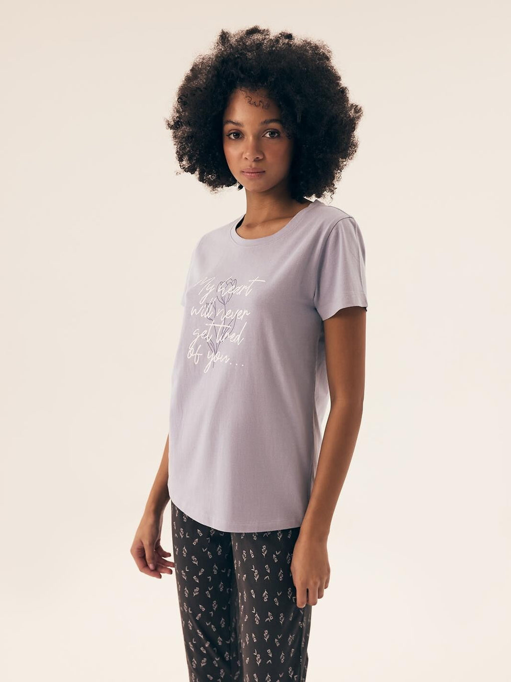 Pigiama da donna in puro cotone - naturaleza - pantaloni