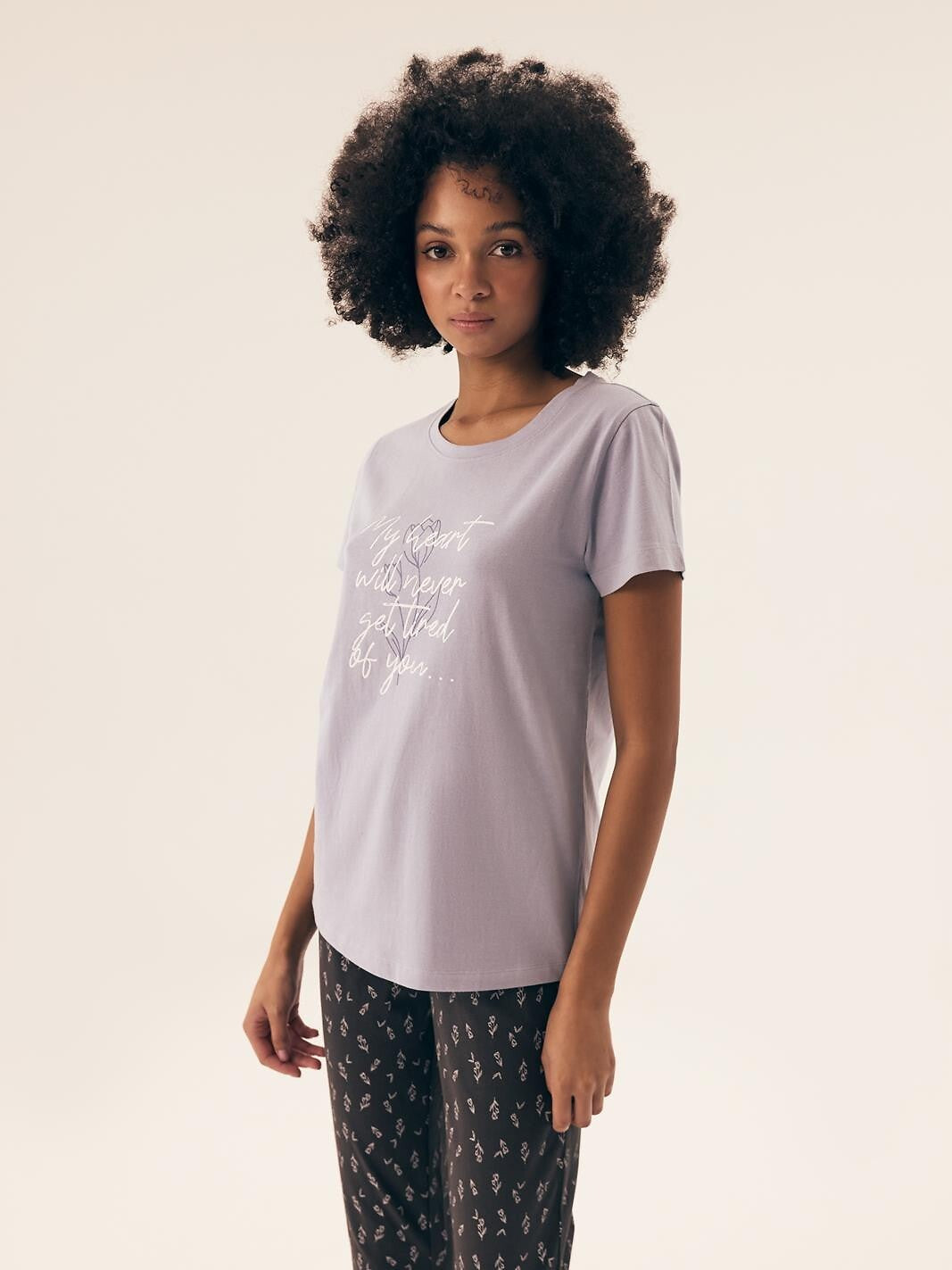 Pigiama da donna in puro cotone - naturaleza - pantaloni