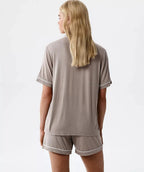Pigiama da donna stile camicia in morbido modal (nlp-496)