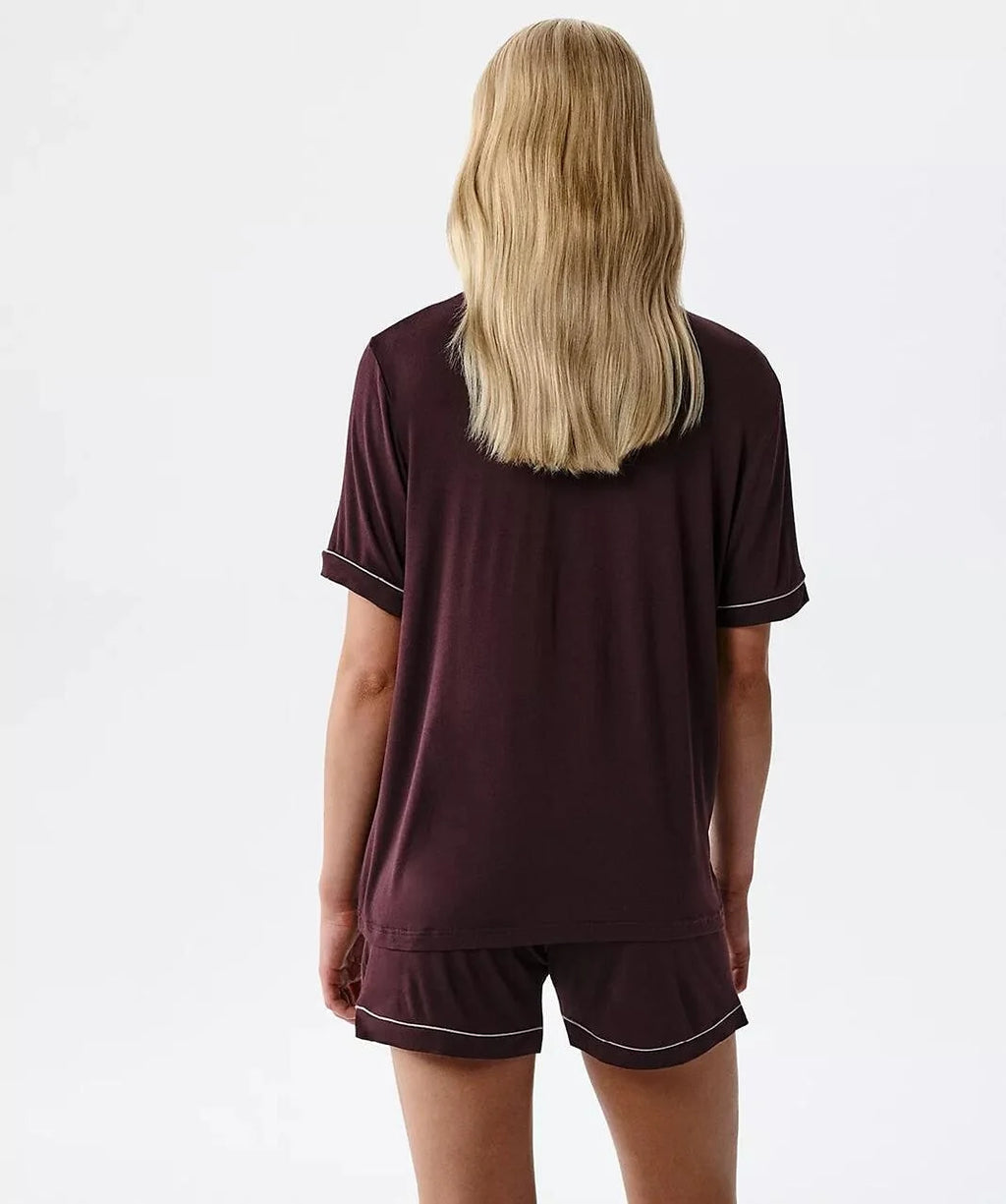 Pigiama da donna stile camicia in morbido modal (nlp-496)