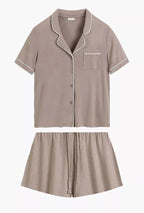 Pigiama da donna stile camicia in morbido modal (nlp-496)