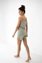 Pigiama da donna top e shorts in cotone (thea)
