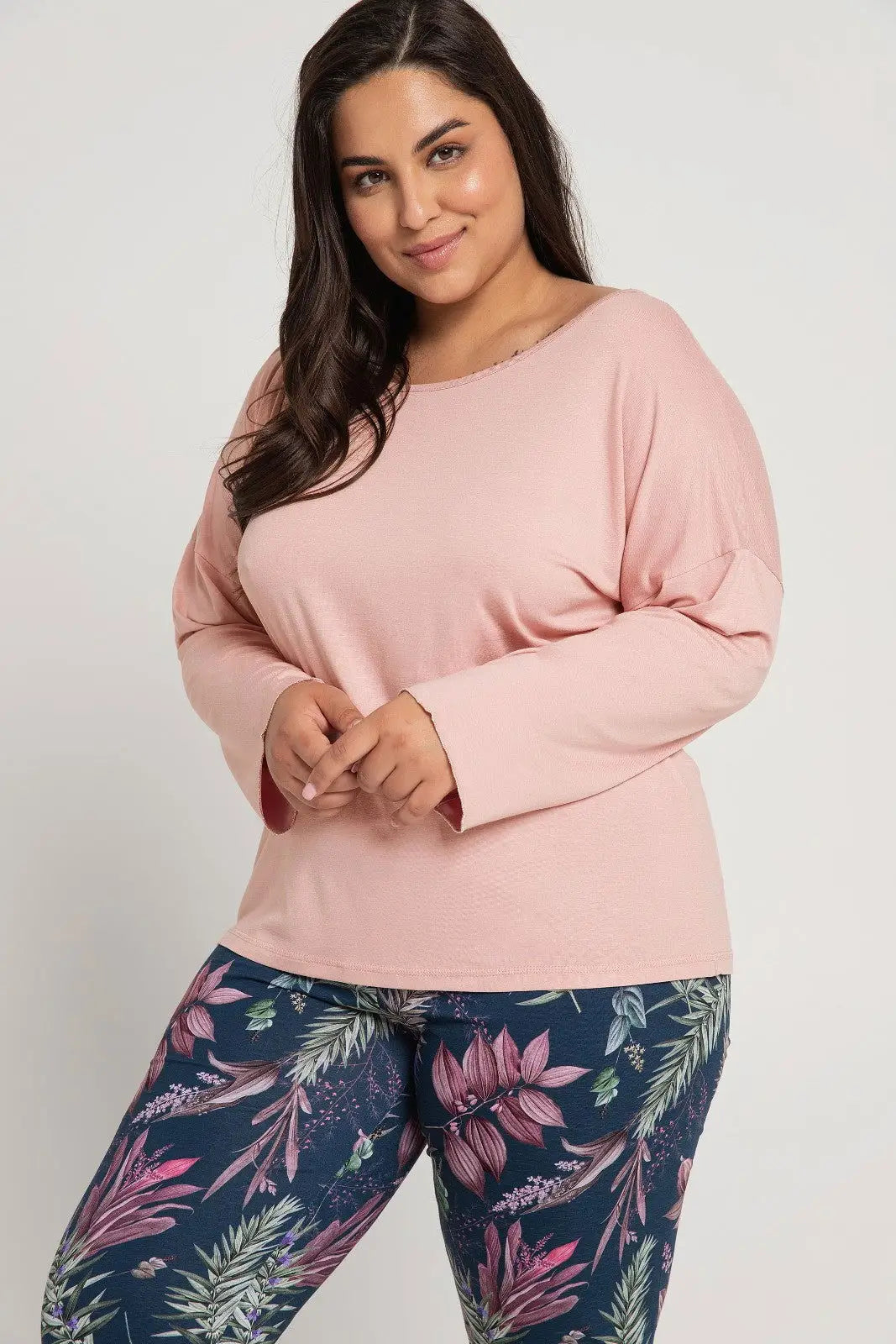 Pigiama da donna in viscosa e cotone - vivian - plus sizes