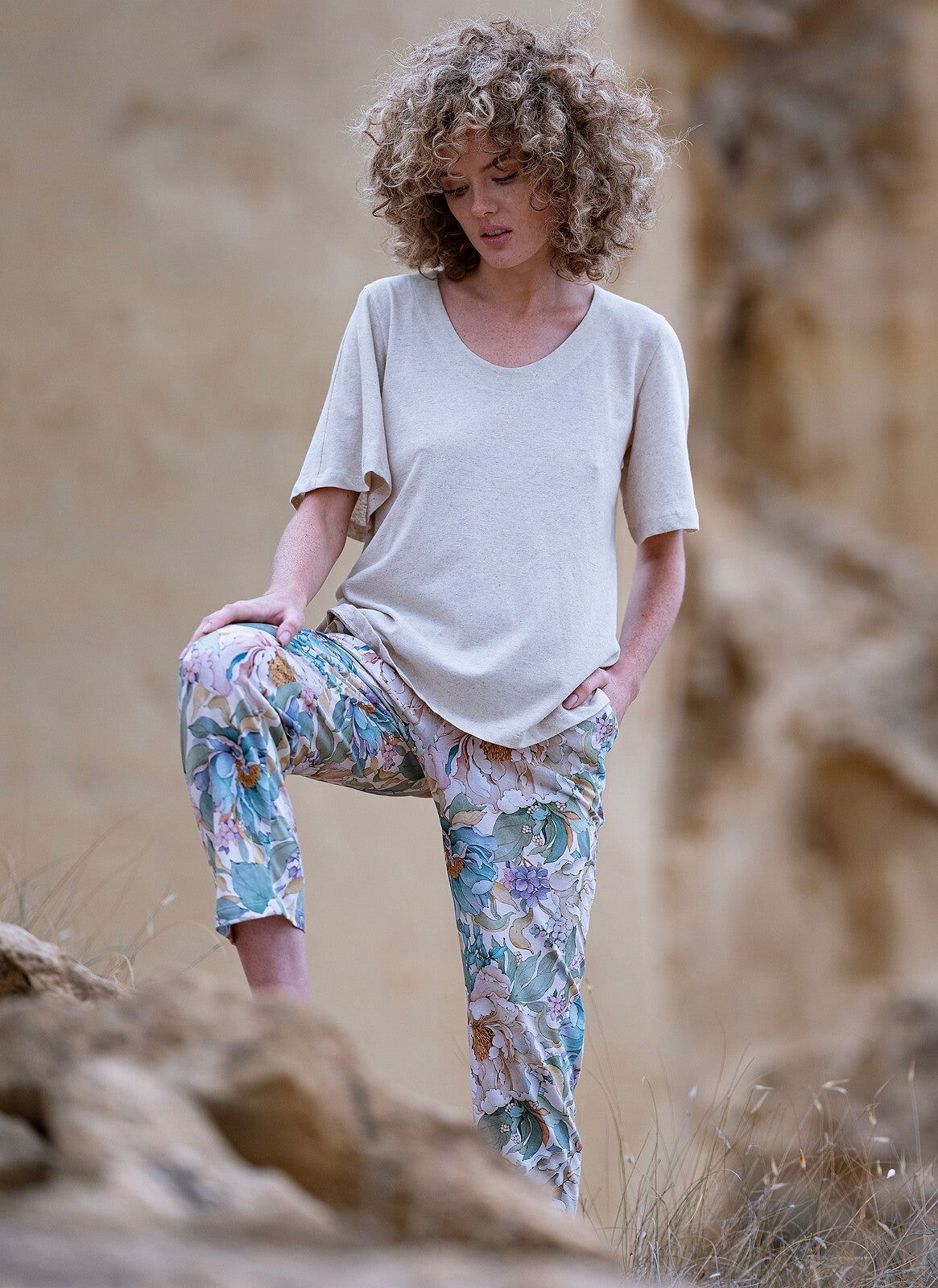 Pigiama da donna in viscosa e lino - 269