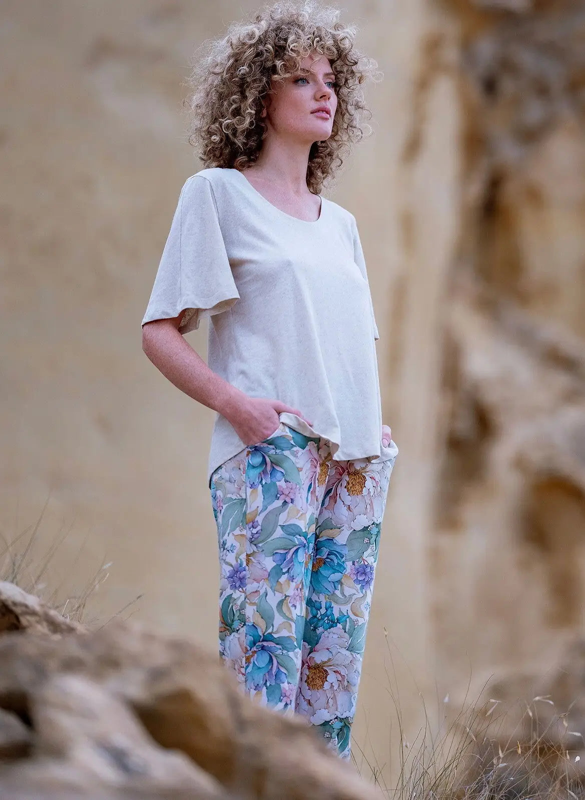 Pigiama da donna in viscosa e lino - 269