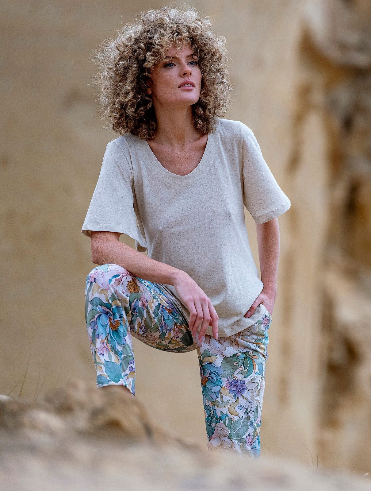 Pigiama da donna in viscosa e lino - 269