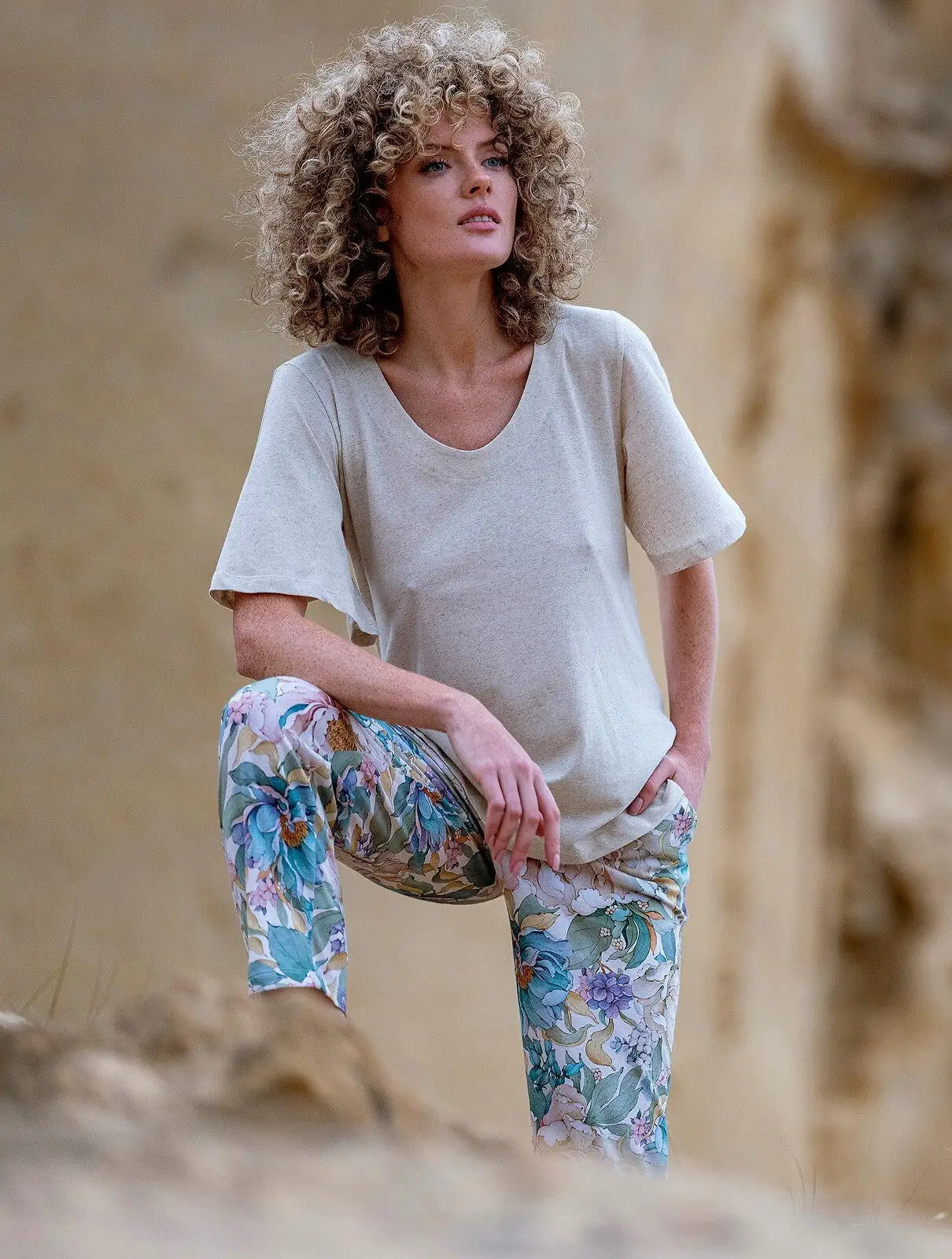 Pigiama da donna in viscosa e lino - 269