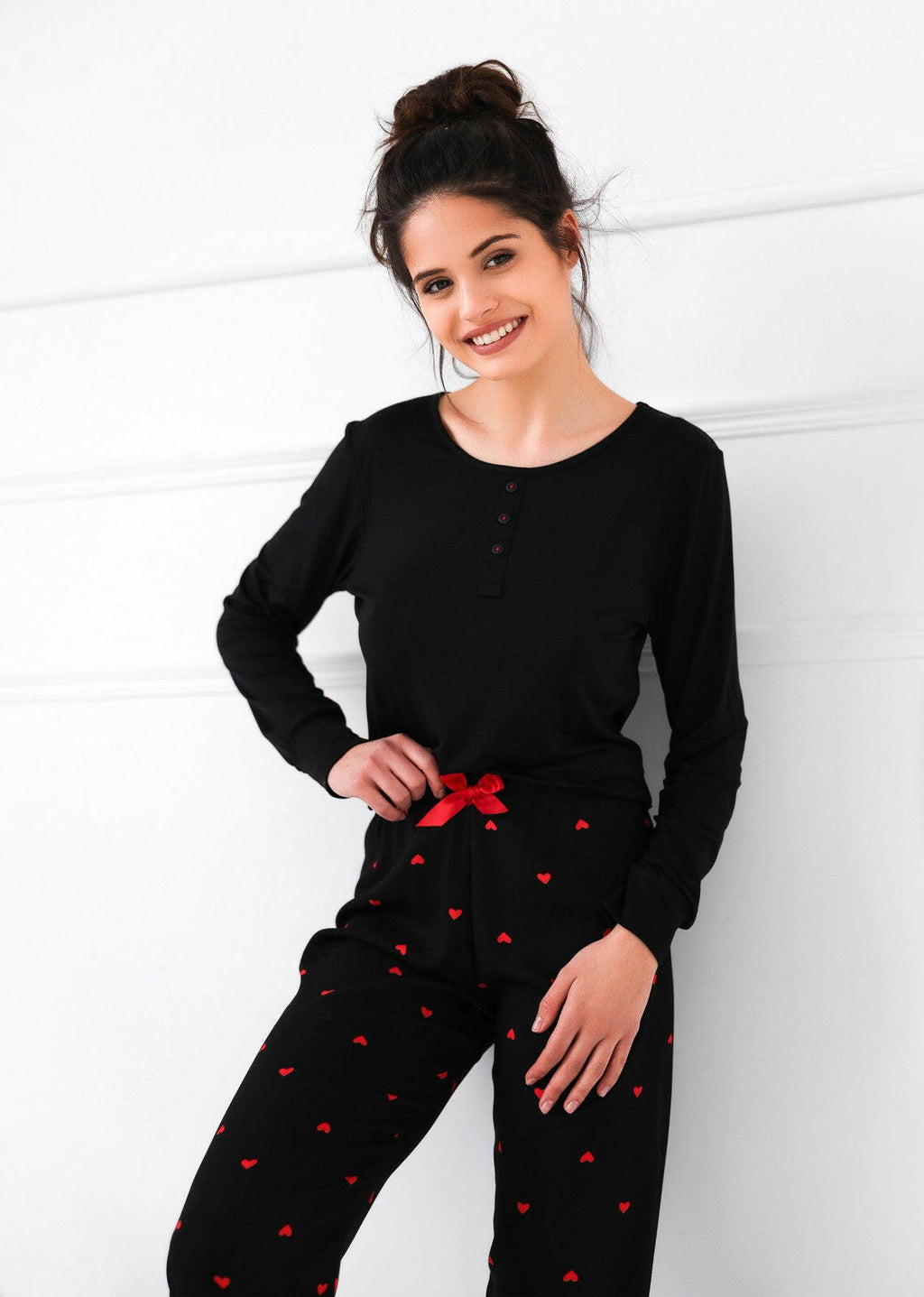 Pigiama da donna in viscosa - love