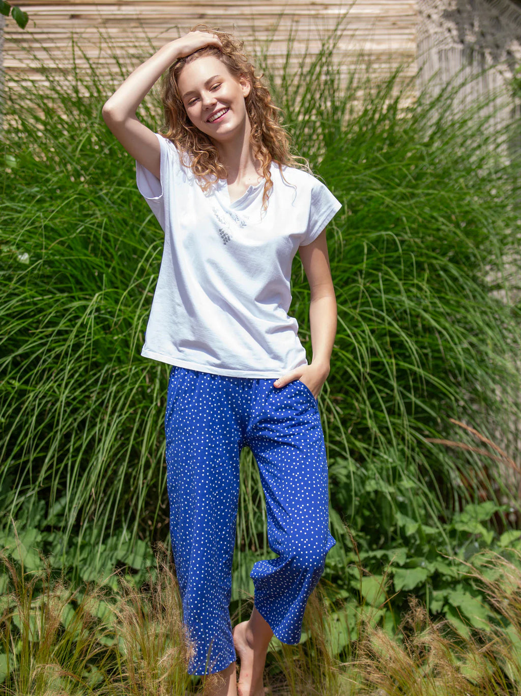 Pigiama estivo da donna in cotone elasticizzato | lns 623