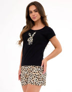 Pigiama estivo da donna in 100% cotone - bunnies - coco