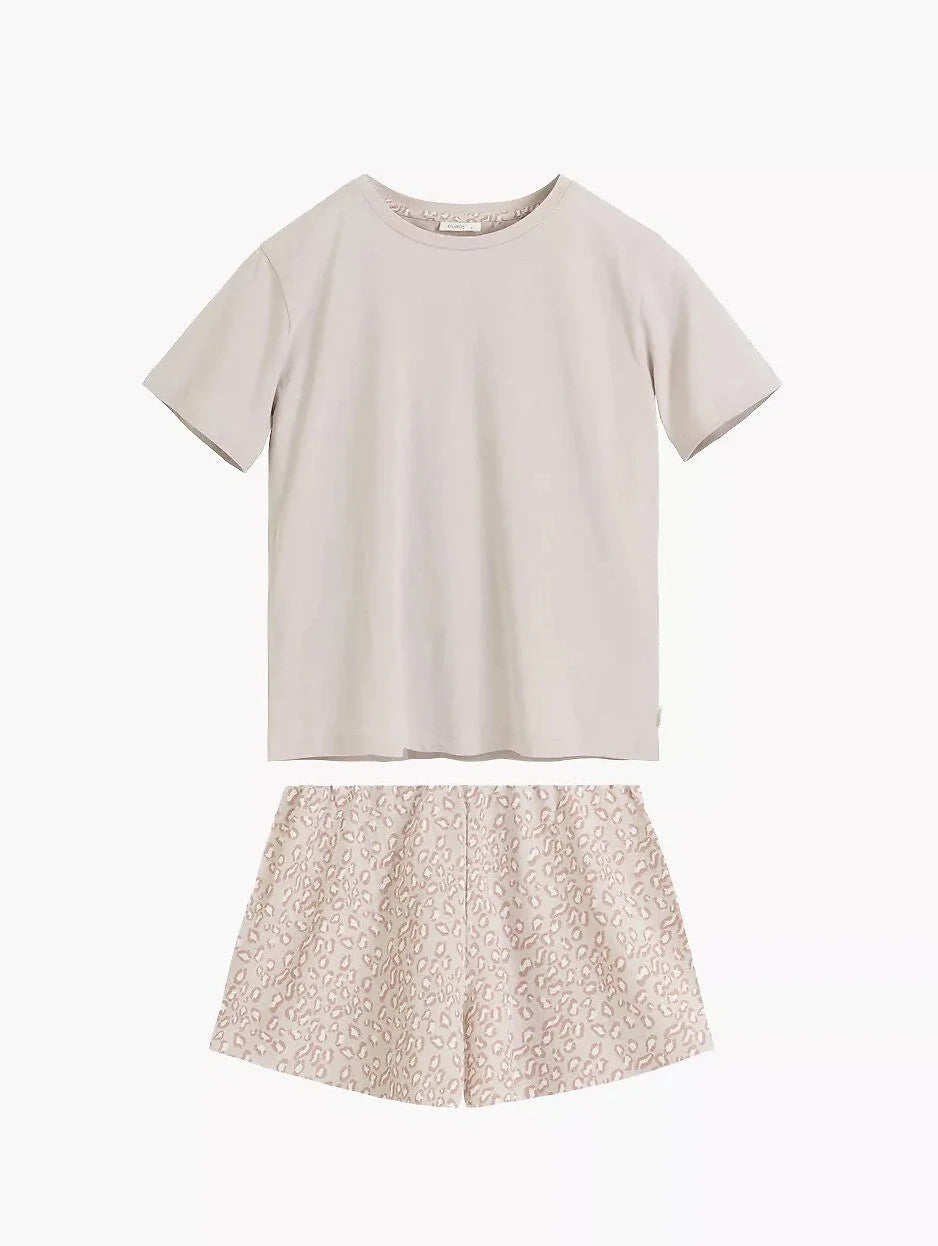 Pigiama estivo da donna in cotone effetto pesca (nmp-507)