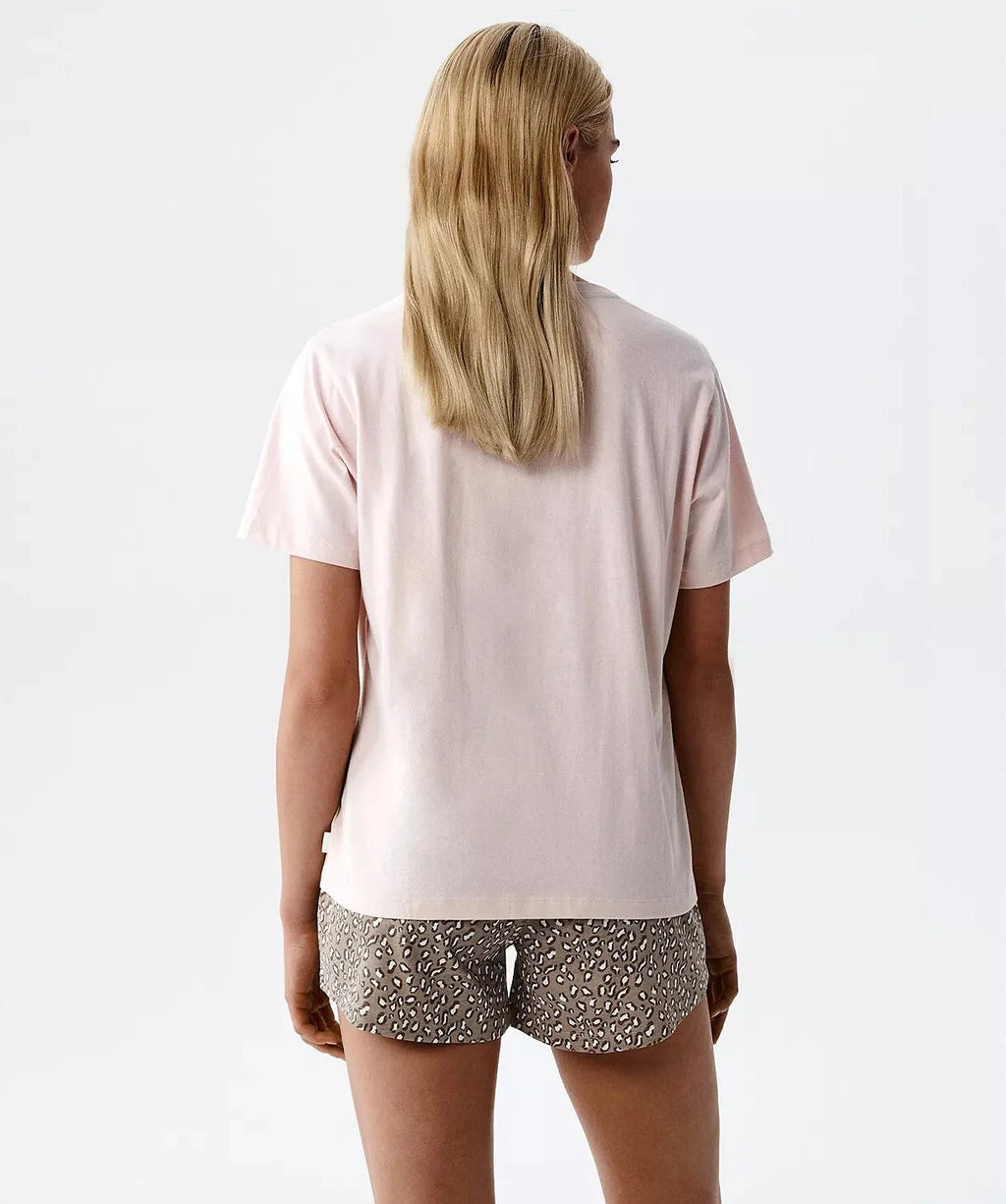 Pigiama estivo da donna in cotone effetto pesca (nmp-507)