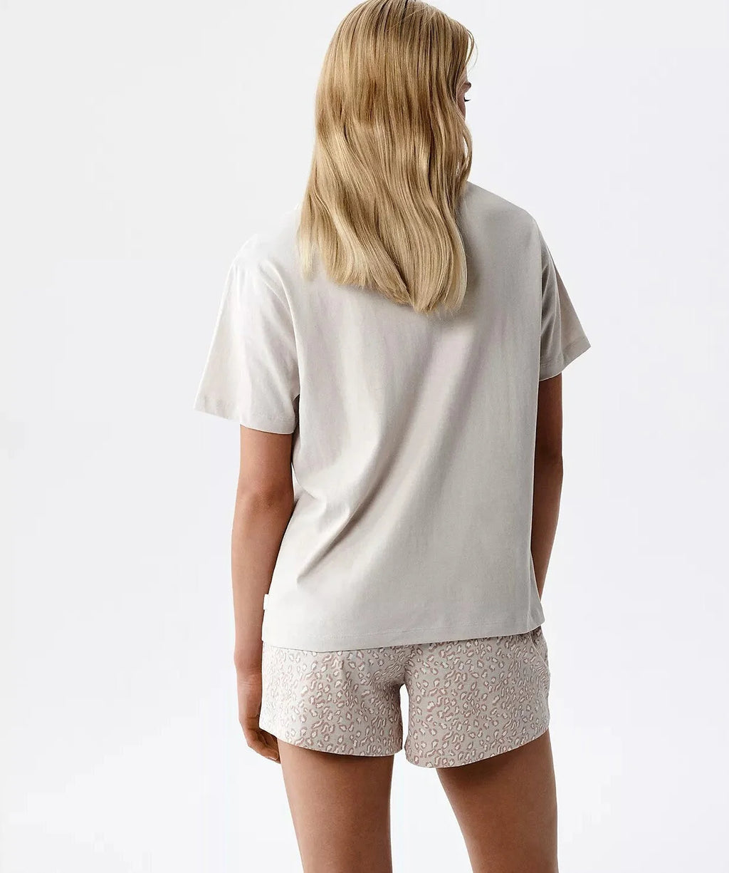Pigiama estivo da donna in cotone effetto pesca (nmp-507)