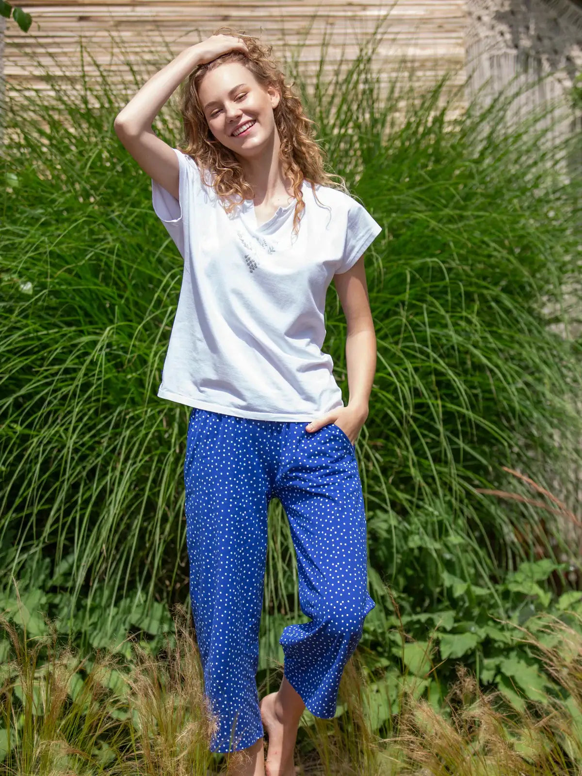 Pigiama estivo da donna in cotone elasticizzato | lns 623