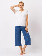 Pigiama estivo da donna in cotone elasticizzato | lns 623