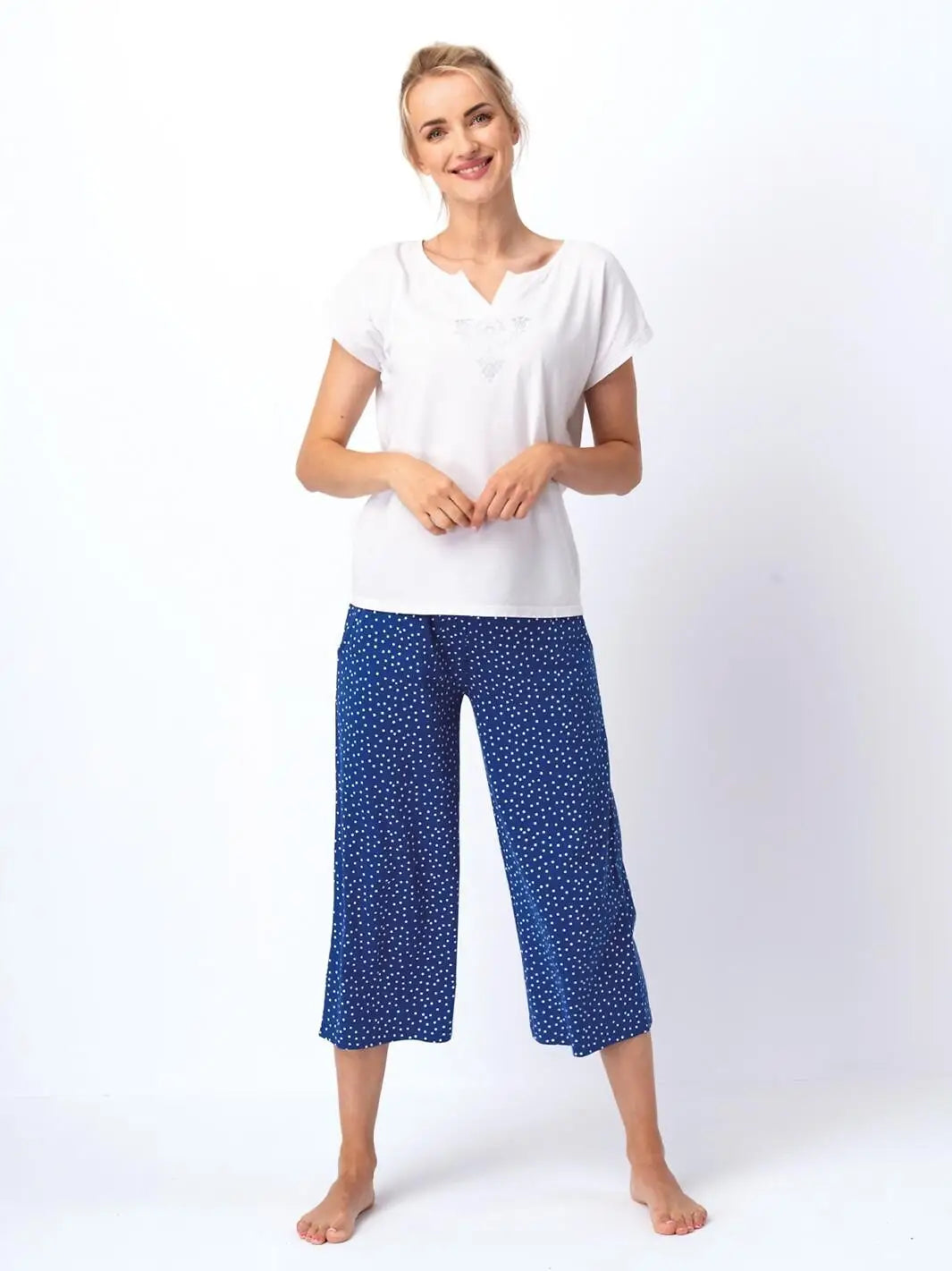 Pigiama estivo da donna in cotone elasticizzato | lns 623