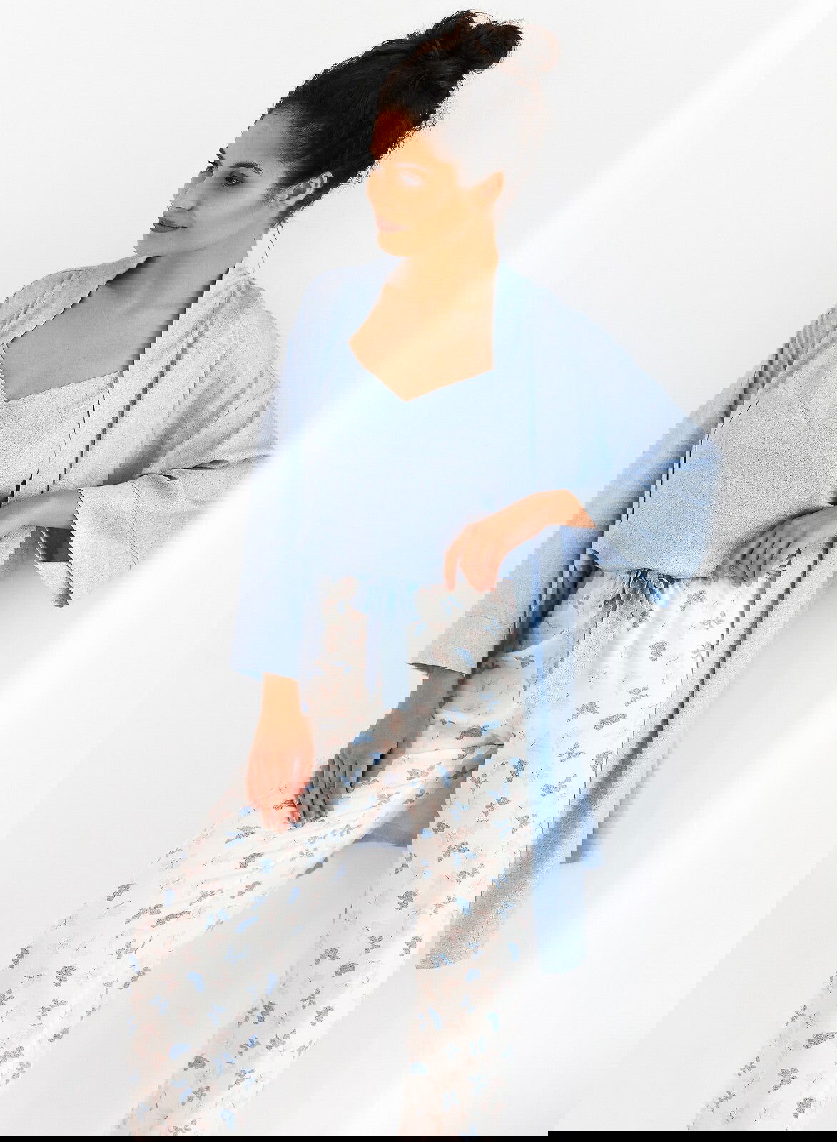 Pigiama estivo da donna in cotone e viscosa - butterfly