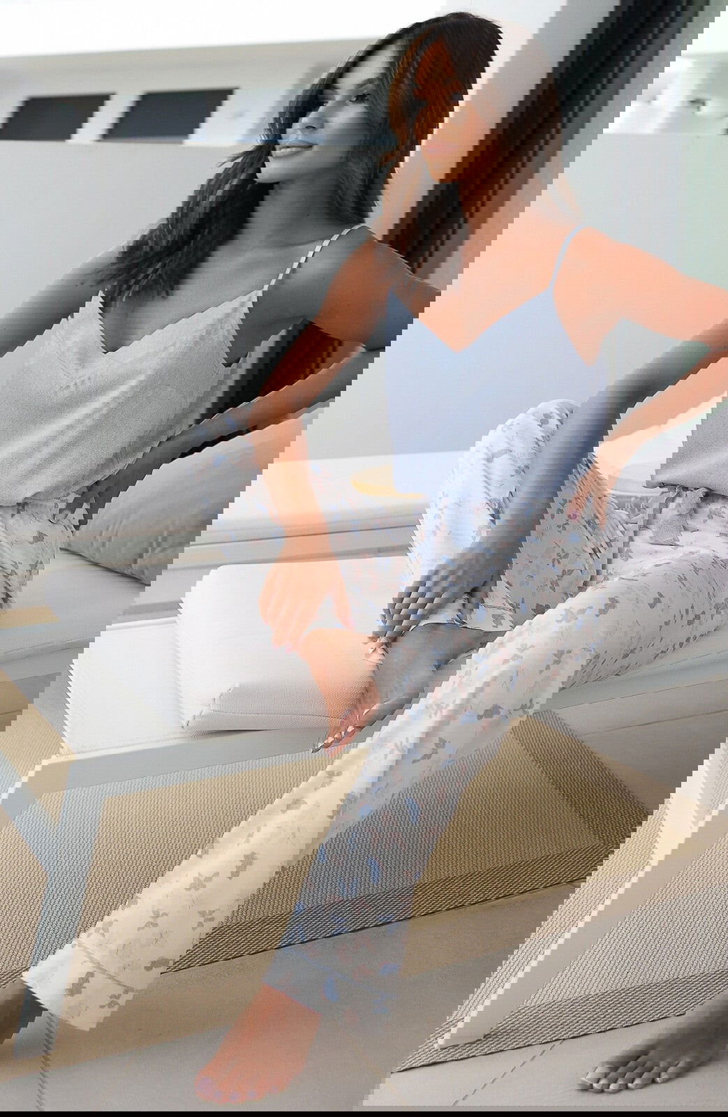 Pigiama estivo da donna in cotone e viscosa - butterfly