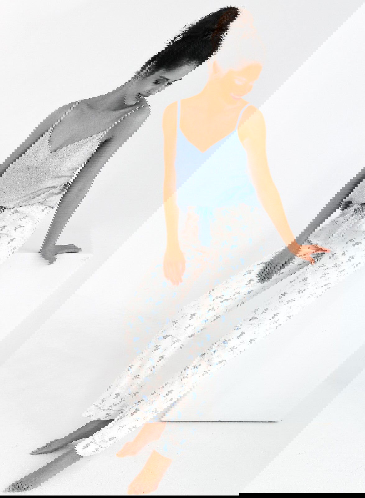 Pigiama estivo da donna in cotone e viscosa - butterfly