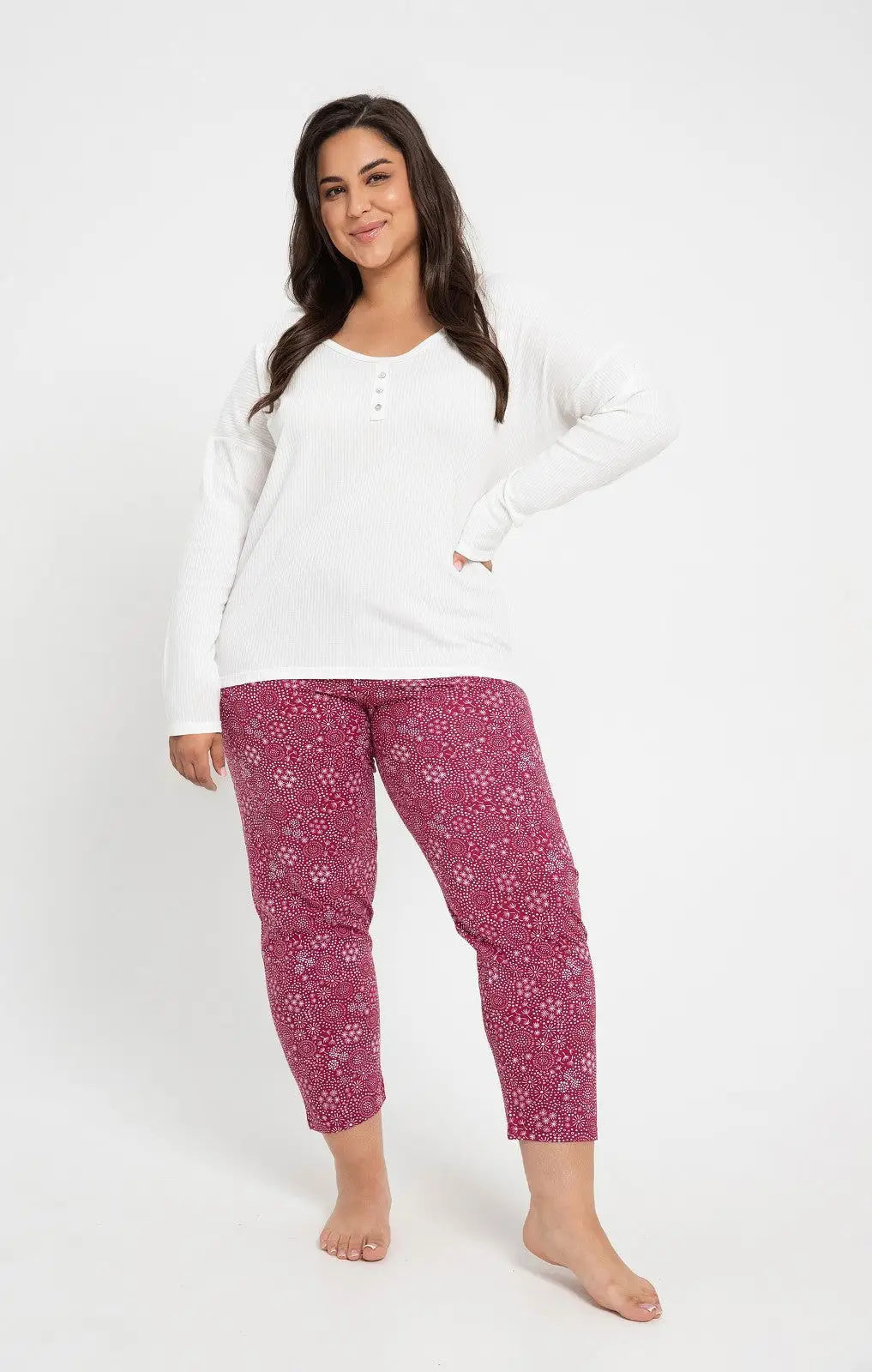 Pigiama estivo da donna in puro cotone - estella - plus