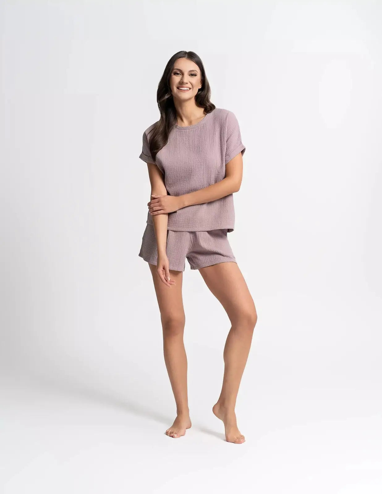 Pigiama estivo da donna – puro cotone in mussola leggera