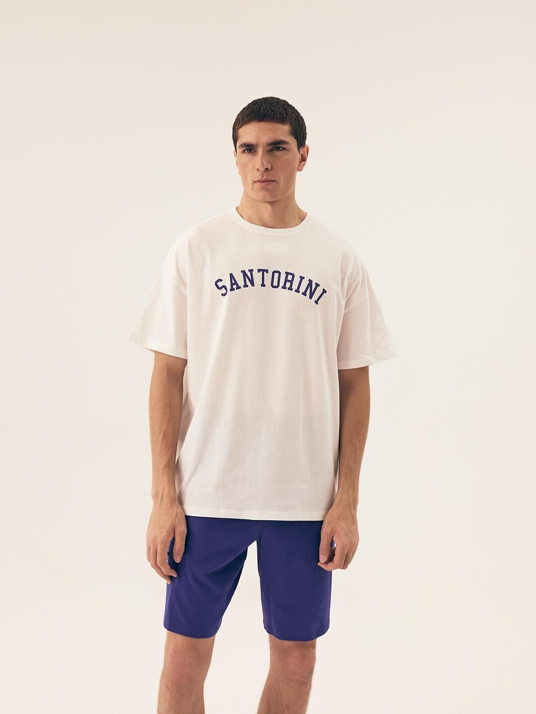 Pigiama estivo da uomo in puro cotone - santorini