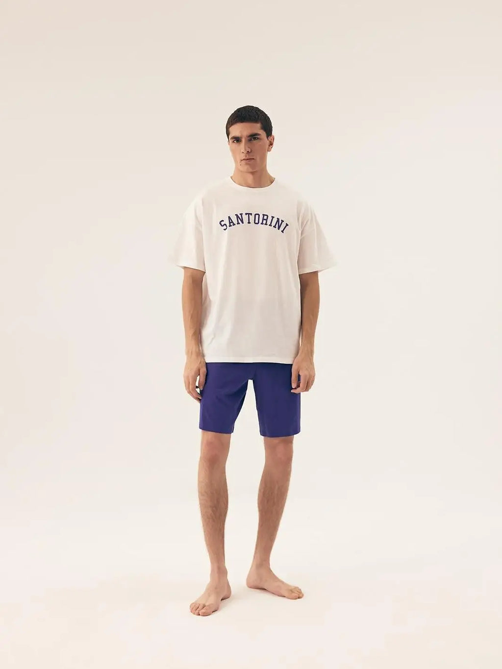 Pigiama estivo da uomo in puro cotone - santorini