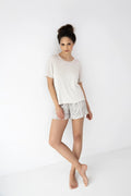 Pigiama estivo in viscosa con shorts fantasia (dahlia)