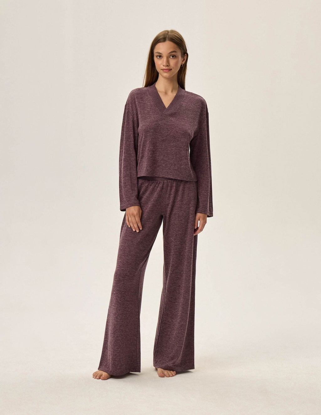 Pigiama homewear da donna in tessuto mélange - fudge