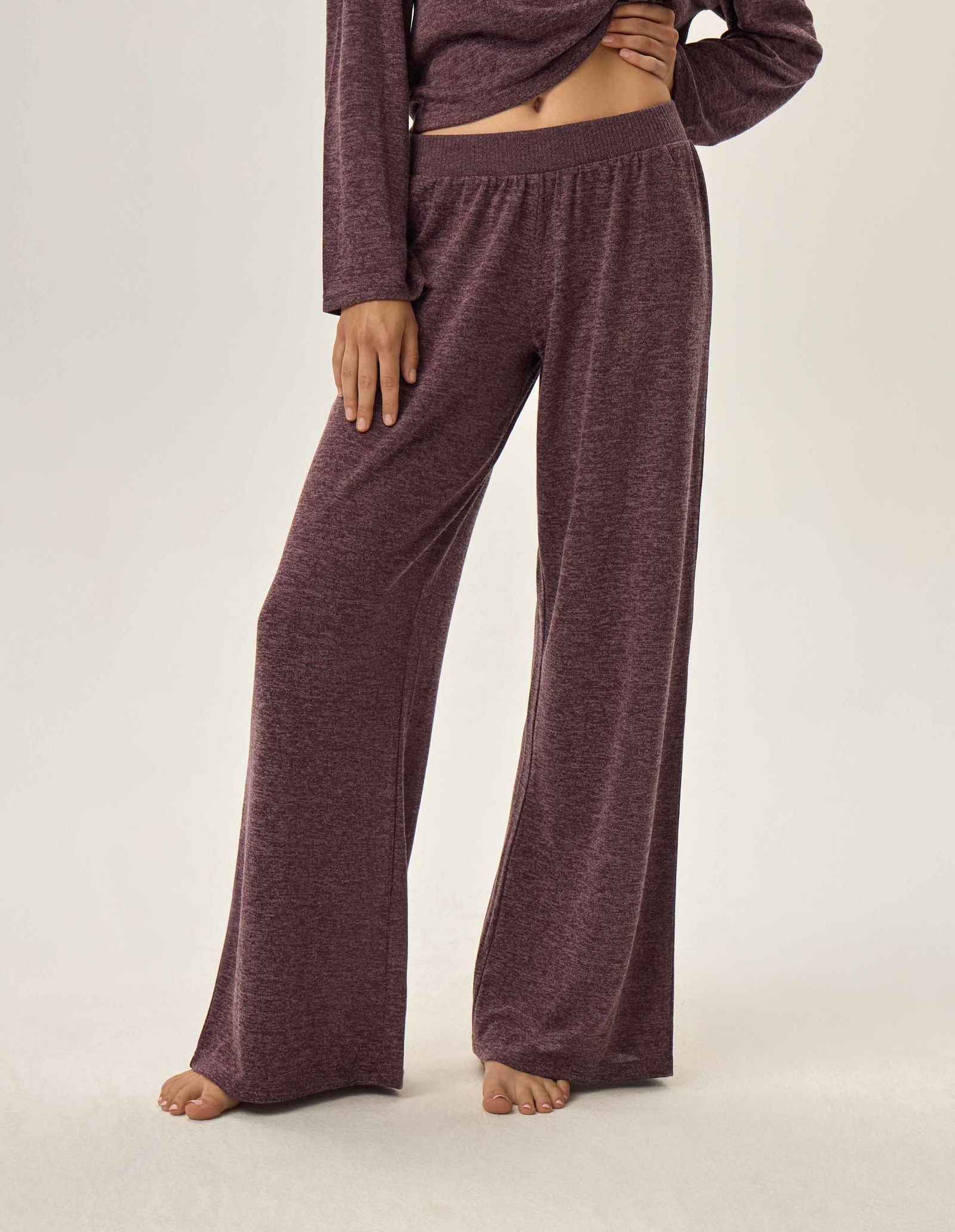 Pigiama homewear da donna in tessuto mélange - fudge