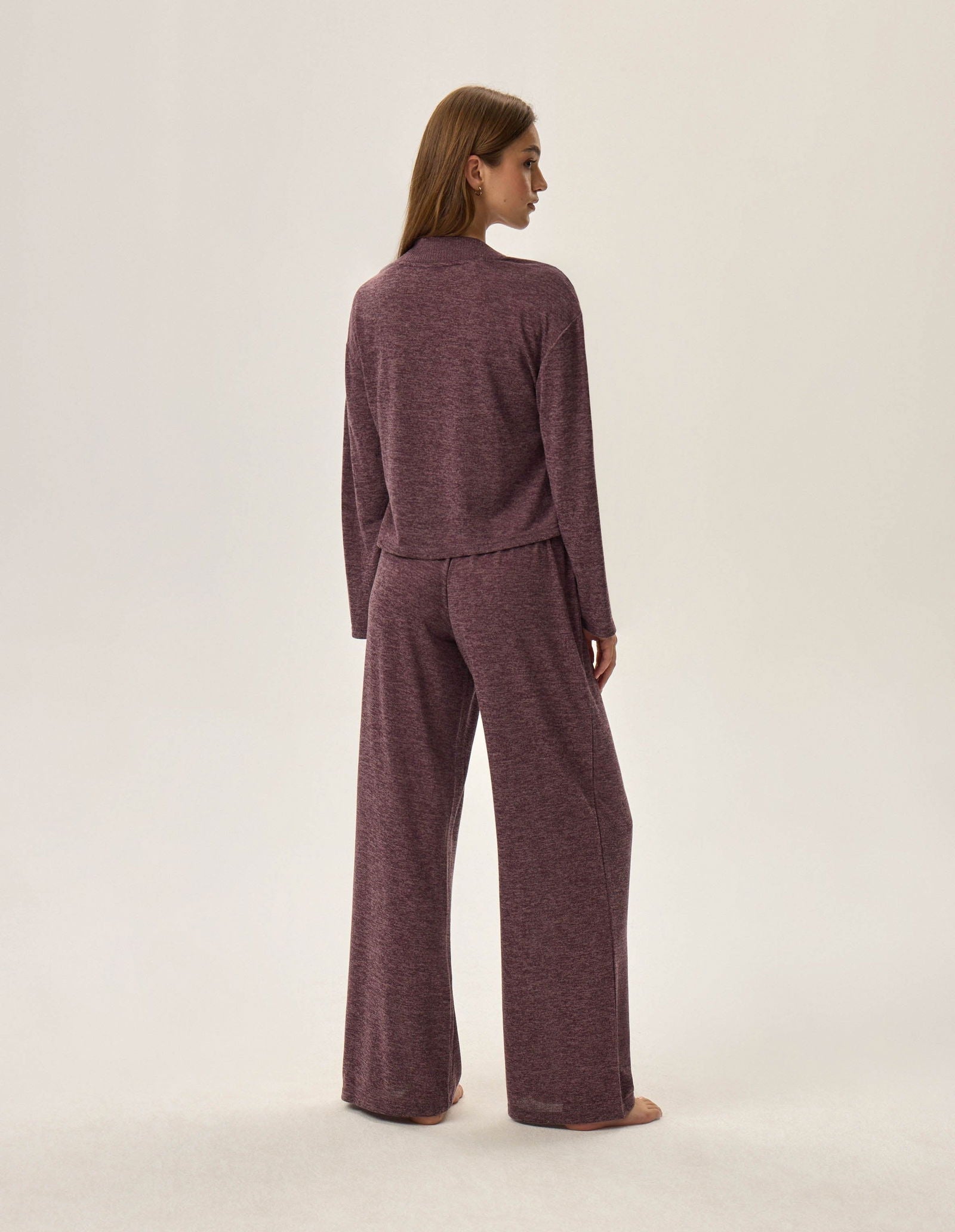 Pigiama homewear da donna in tessuto mélange - fudge