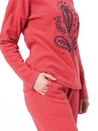 Pigiama / homewear da donna in pile - lhs 254 - col. Corallo