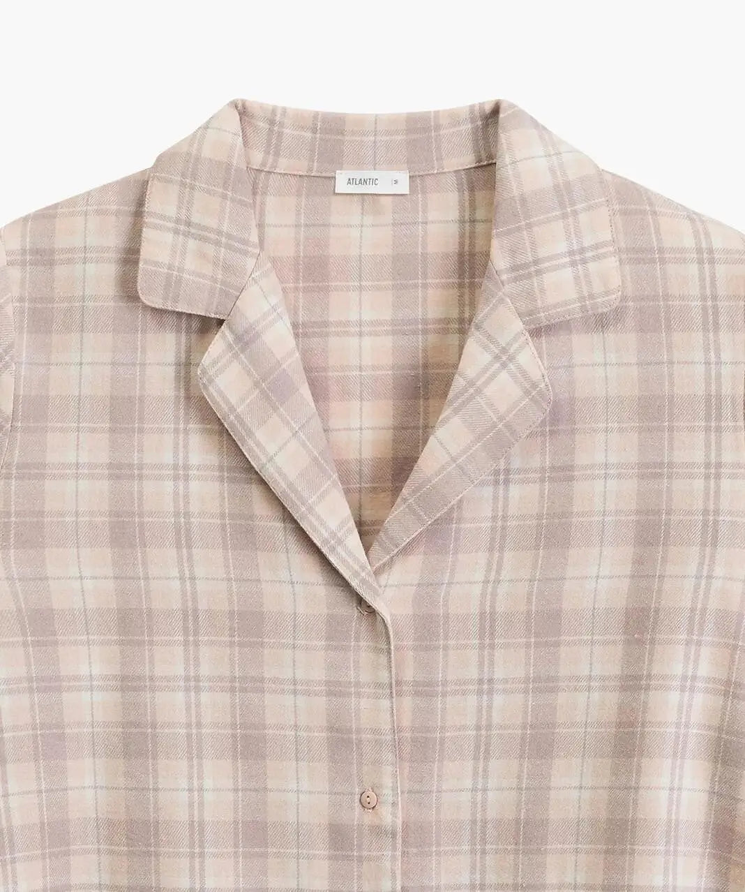 Pigiama lungo da donna in flanella di cotone a quadri