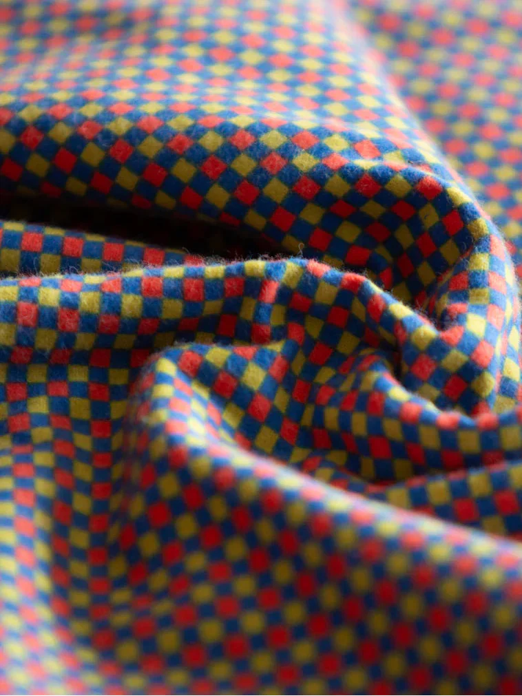 Pigiama lungo da donna in flanella a fantasia quadretti