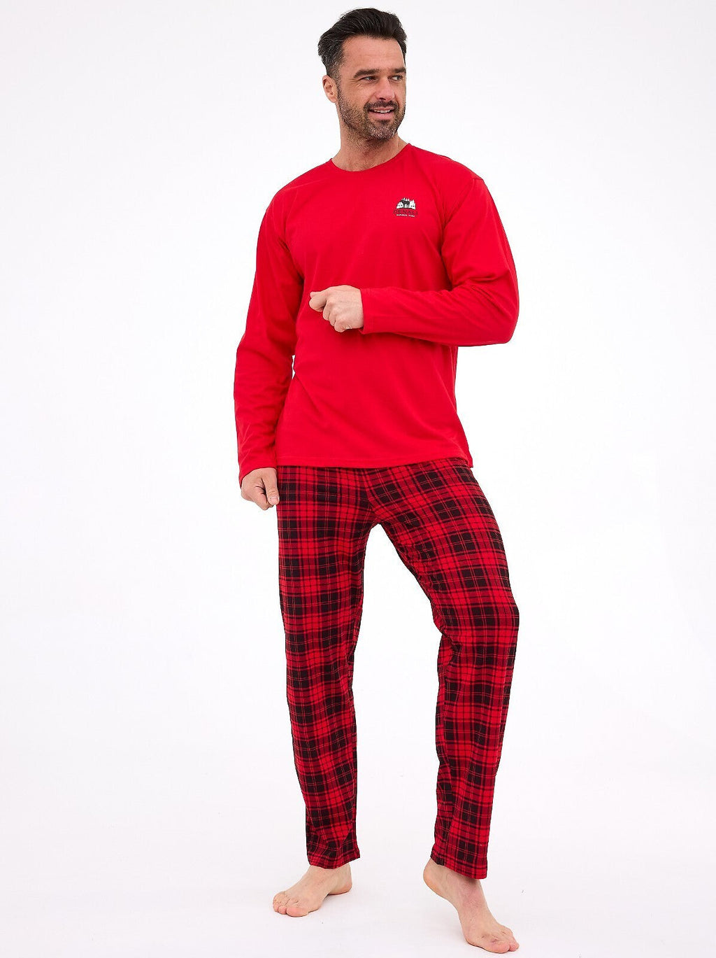 Pigiama lungo da uomo in cotone 100% | denali - 124/305