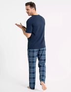 Pigiama lungo uomo a scacchi in cotone (pdm4700-004)