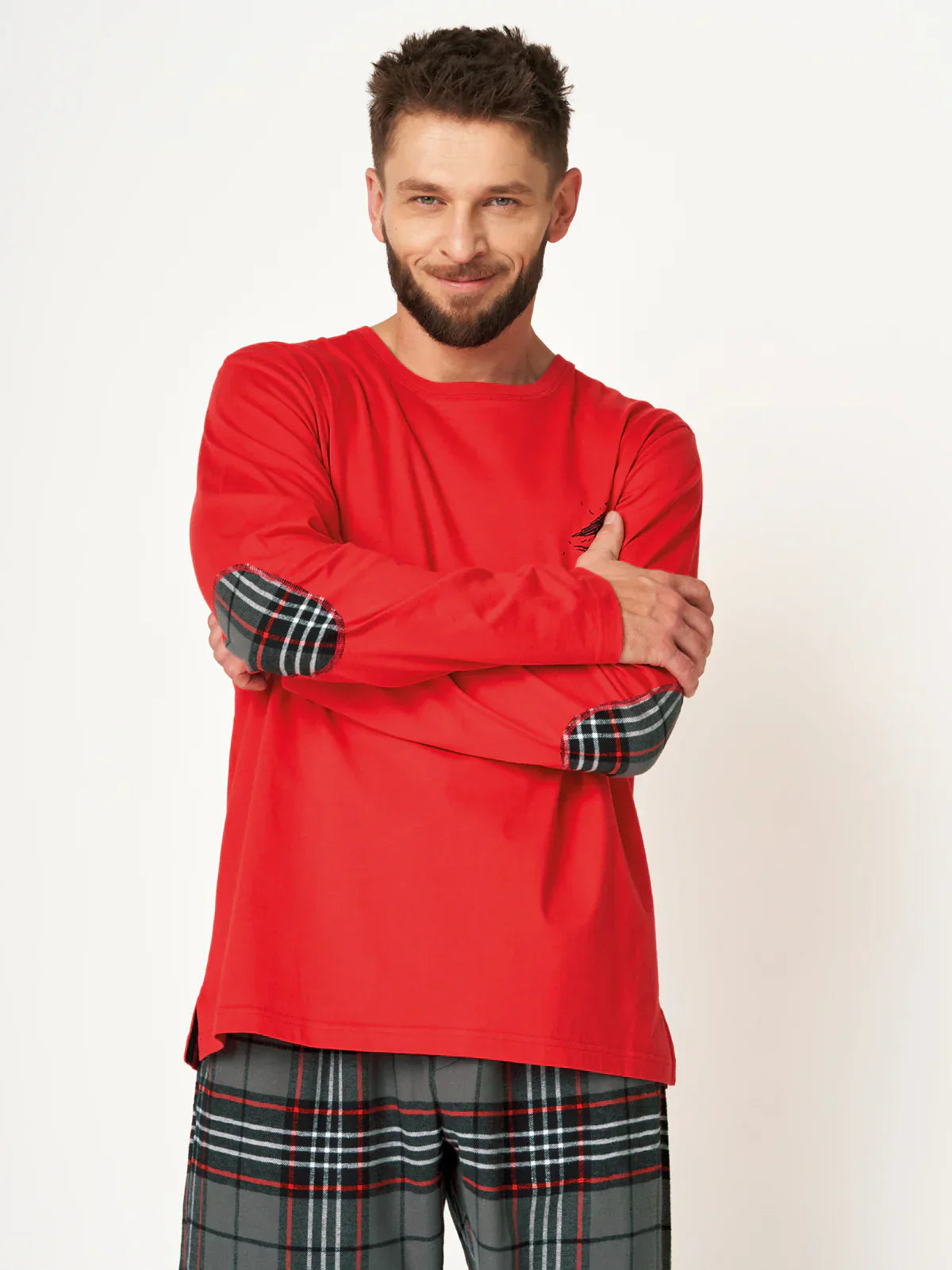 Pigiama uomo caldo in cotone e flanella | mns 400