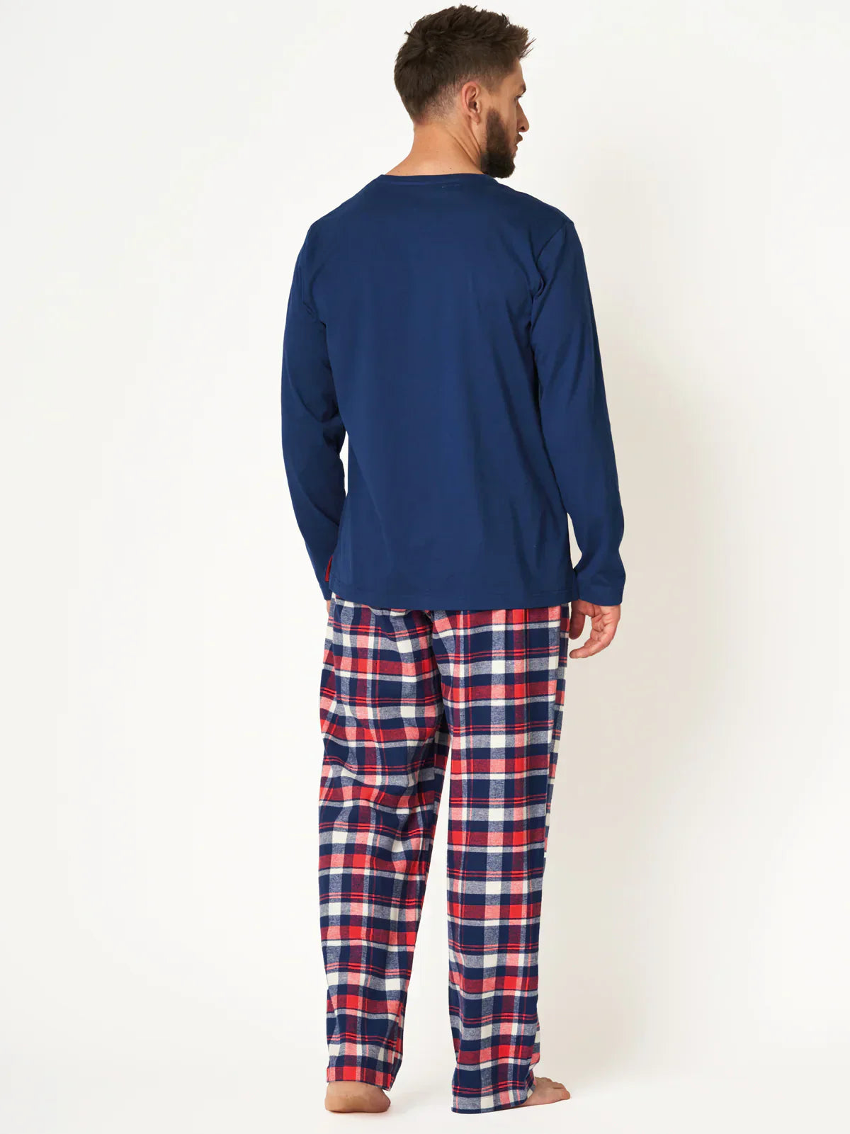 Pigiama uomo caldo in cotone e flanella | mns 613