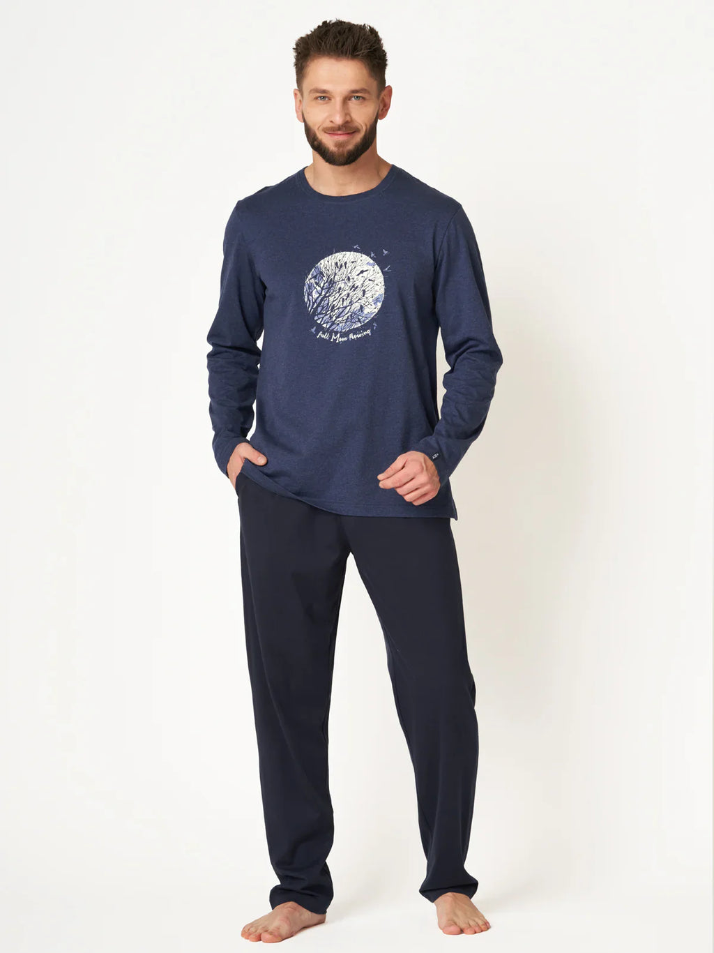 Pigiama uomo caldo in cotone - mns 625