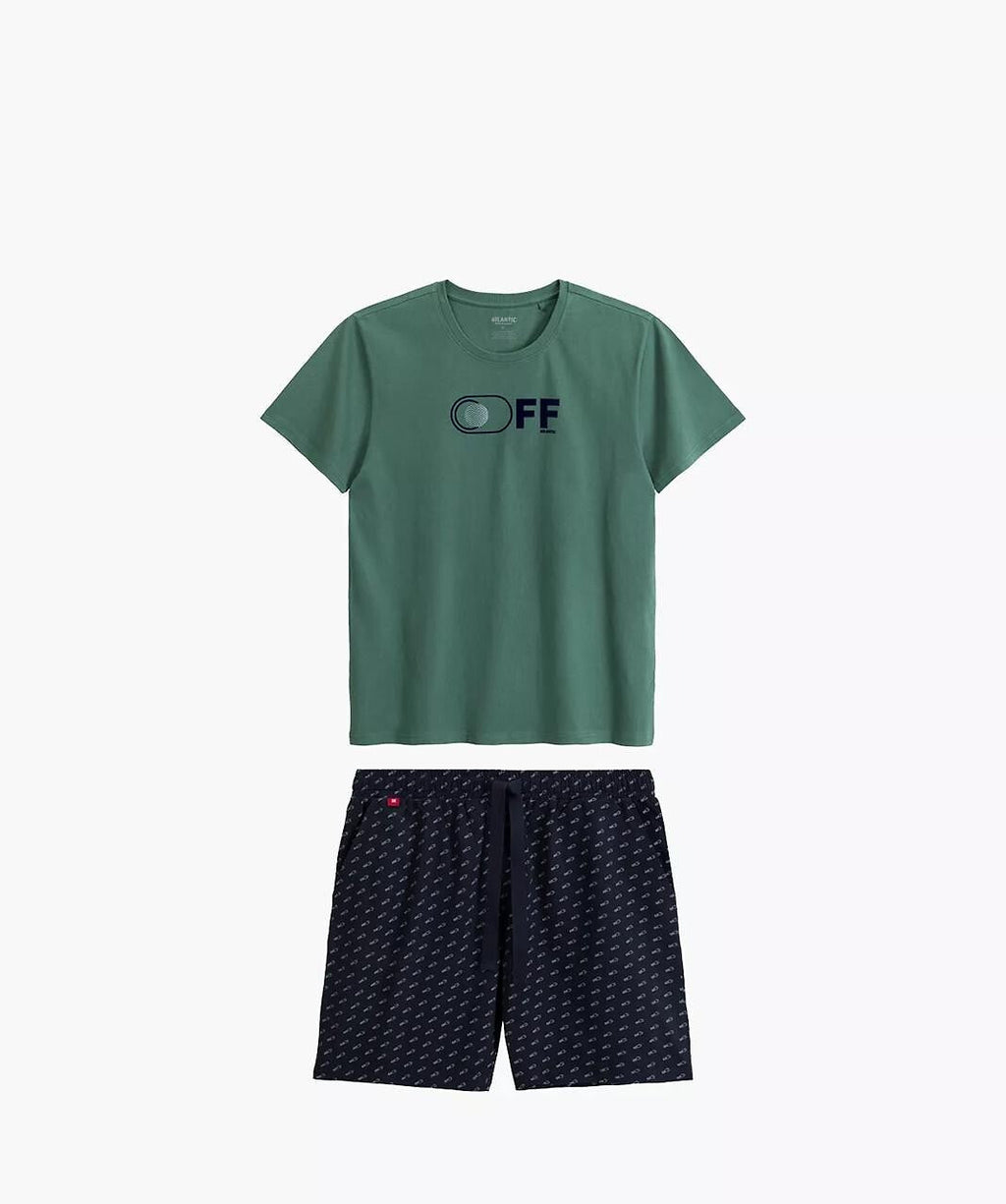 Pigiama uomo classico realizzato in morbida maglia effetto