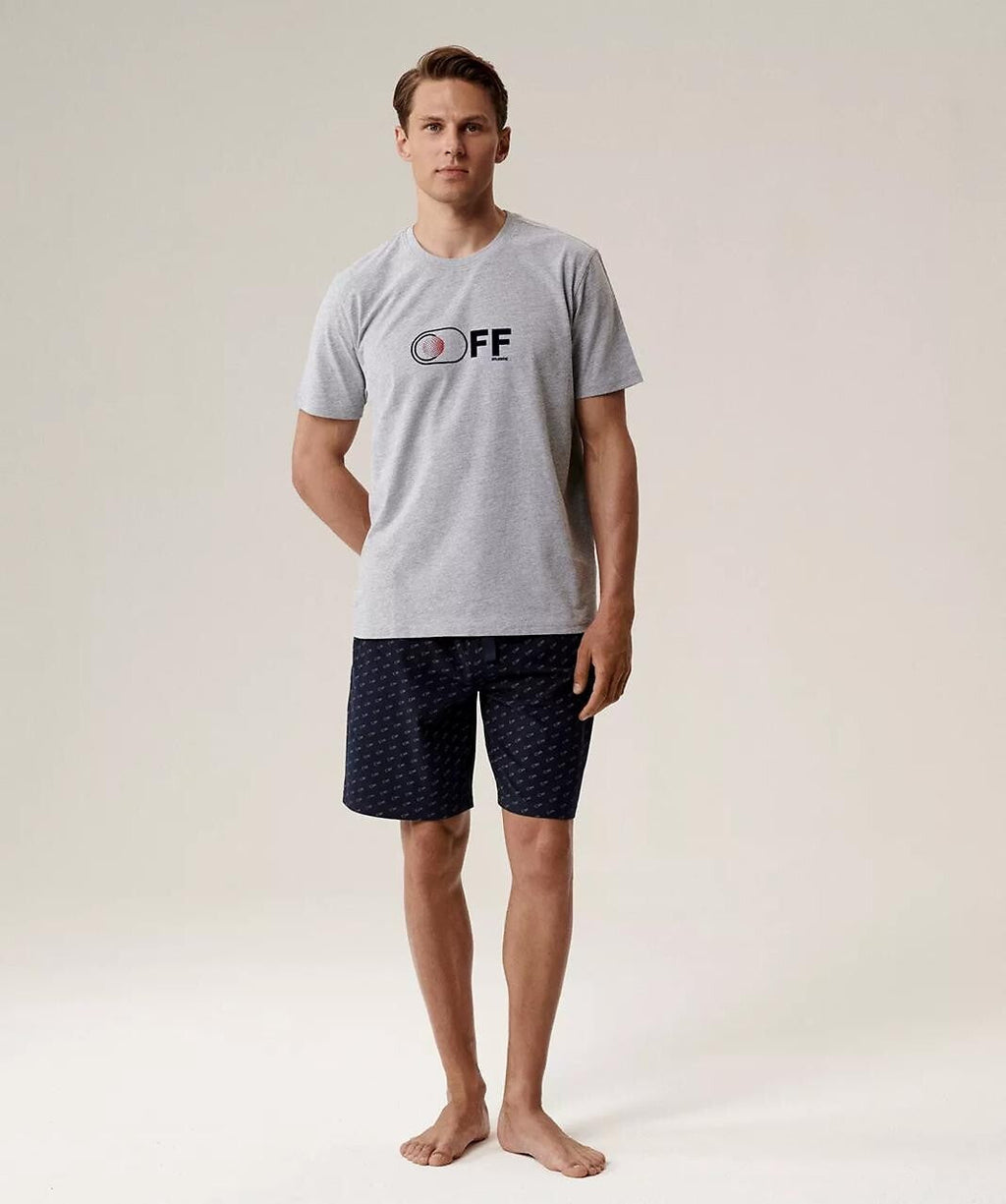 Pigiama uomo classico realizzato in morbida maglia effetto