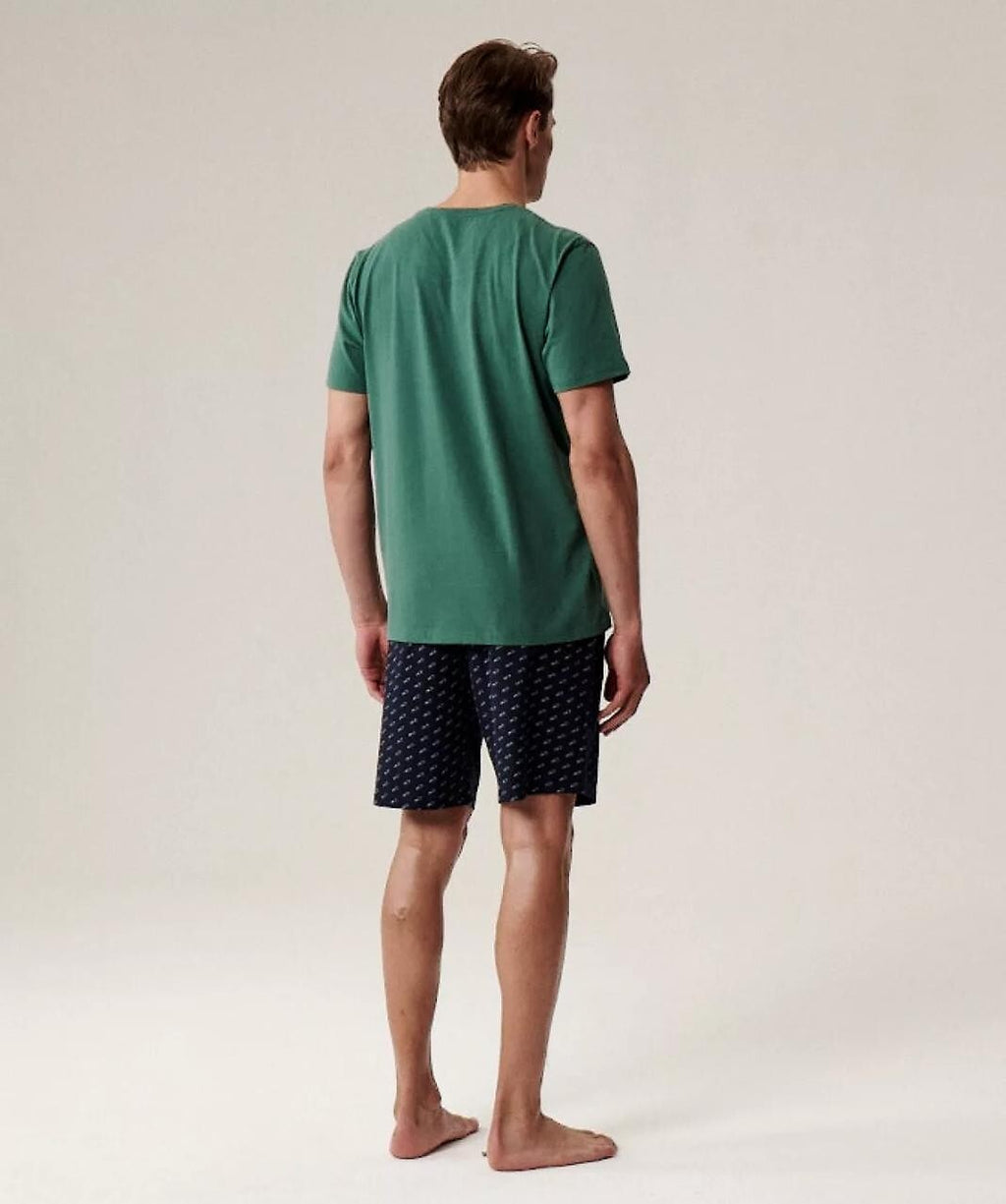 Pigiama uomo classico realizzato in morbida maglia effetto